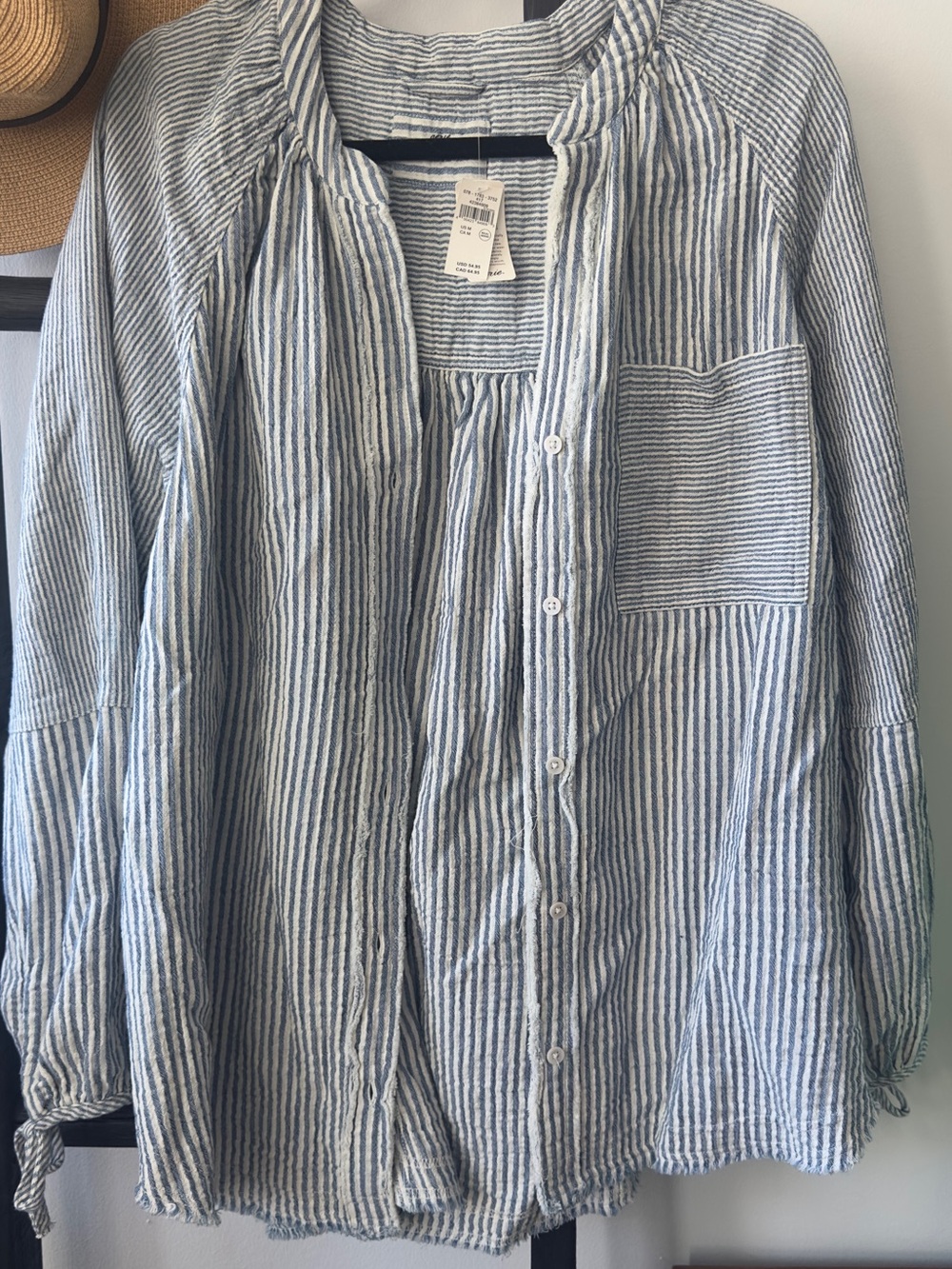 Aerie Blue and White Striped Top with Tags #beachwear #cover
